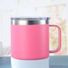 Americana de dupla camada 304 aço inoxidável punho caneca escritório com tampa 12-14oz caneca vácuo isolamento frio