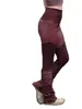 Ebay AliExpress wish2019 Pantalones Casuales Elásticos de Costura Viva Plegada de Otoño para Mujer Europeos y Americanos de Cintura Alta
