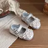Sapatos de Couro Florais Doces para Meninas 2026 Outono Novo Solado Macio Sapatos Baixos Simples Estilo Coreano Versátil Sapatos de Princesa para Meninas Jovens