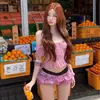 Nuevo Impresionante Traje de Baño de Dos Piezas Estilo Francés para Mujer, Sexy y Atractivo, en Color Albaricoque, Adecuado para Aguas Termales y Vacaciones en la Playa, Bikini