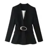 Venta Caliente Transfronteriza de AliExpress Nuevo Traje de Mujer Primavera 2026 con Cinturón de Hebilla 7720636 Pantalones de Pierna Ancha 7721636