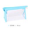 Estojo transparente de desenho animado para meninas, bolsa de armazenamento de grande capacidade, bolsa de cosméticos triangular simples para meninas, estilo japonês, para ensino médio e ensino fundamental