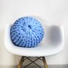 Almohada Decorativa Popular de Hilo Grueso de Importación, Tejida a Mano con Hilo Relleno, Bola Redonda de Almohada, Cojín Redondo de Tira de Tela para Sofá