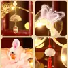 Linternas del Festival de Mediados de Otoño 2027 Nuevo Estilo Estilo Antiguo Portátil para Niños Kit de Materiales DIY Hecho a Mano Decoración de Linterna de Conejo Pequeño Regalo