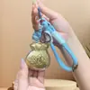 Bolsa de la Suerte Llavero Colgante Bolsa Cadena de Teléfono Correa de Mano Oro Puro 999 Accesorio Creativo de Regalo para Novia o Mejor Amiga