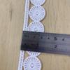 Novo Renda de Guipir Bordada de Seda de Leite Lado Único 3cm de Largura Tipo Roda Círculo Renda Solúvel em Água Artesanato de Renda Tecido para Vestido de Casamento e Roupas Infantis