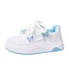 Zapatillas Versátiles de Mariposa con Suela Gruesa, de Caña Baja con Cordones y Puntera Redonda para Estudiantes, Zapatos Casuales de Estilo Universitario de Alta Apariencia para Mujer