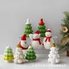 Vela Formato Árvore de Natal com Laço Pintado à Mão Atmosfera Natalina Aromaterapia Presente Vela de Árvore de Natal