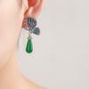 Novos brincos de zircônia cravejada borboleta pendente brincos com pino de prata s925 brincos de moda de luxo de nicho fabricantes atacado