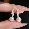 Acessórios DIY Prata de Lei S925 Suportes para Brincos de Pérola de Alta Qualidade Brincos Estilosos Acessórios de Suportes de Prata 8-12mm
