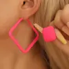 Pendientes de Spray Geométricos Serie Rosa Rojo Europeos y Americanos Diseño de Moda de Nicho Personalizados Pendientes Transfronterizos Se Pueden Procesar