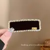 Pinza para el pelo de pedrería estilo minimalista, pinza lateral 2026, nueva tendencia, lujo, exquisita, pinza lateral completamente de diamantes, pinza para flequillo