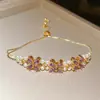 Pulseira de Zircônia Semelhante às do Xiaohongshu, Toque de Luxo Leve e de Alta Qualidade, Pulseira Estilo Coreano Ins, Acessório de Mão da Moda e Versátil para Mulheres, Atacado
