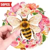 Abastecimiento Directo Transfronterizo 50 Hojas Pegatinas Creativas Estilo Bosque de Plantas y Animales Lindo Diario Estilo Rosa Salado Pegatinas Festivas