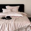 Juego de Cama de Verano Rosa de Algodón Tencel de Cuatro Piezas Seda de Hielo Fresco 2024 Nuevo Estilo Sábana Encimera Funda Nórdica Productos de Cama de Alta Gama