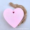 Colgante navideño de madera con forma de corazón rosa de 80 mm con agujero, ideal para hacer tú mismo, con forma de corazón de madera, con forma de corazón, de amor, 10 unidades por paquete