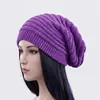 Gorro de punto liso para mujer de otoño e invierno, cálido y elástico, gorro tipo jersey para mujer estilo europeo y americano, gorro de punto transfronterizo al por mayor