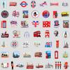 50 Maré marca estilo britânico notebook skate bagagem copo graffiti adesivos decorativos atacado