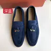 Mocasines LP sin etiqueta para mujer Piel Genuina Slip-on Zapatos Casuales Gamuza Guisantes Planos Planos Británicos Cómodos