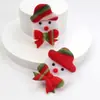 Cabeza de Papá Noel transfronteriza de fieltro de algodón y engrosamiento hecho a mano DIY decoración de árbol de Navidad accesorios de cabeza de ciervo tela de franela