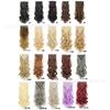 Extensões de Cabelo Sintético Estilo Europeu e Americano, 16 Presilhas, Conjunto de 7 Peças para Mulheres, Fibra de Alta Temperatura, Presilhas de Cabelo Longo Cacheado, Estilo Europeu e Americano