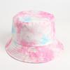 Sombrero de Pescador Europeo y Americano Nuevo Tie-Dye Colorido Estampado 3D de Doble Cara Sombrero de Cubeta para Hombres y Mujeres Sombrero de Protección Solar para Exteriores