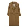 Novo Casaco Longo de Terno de Outono para Mulheres Plus Size Casual Estilo Britânico Jaqueta Solta 323184