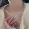 Collar con forma de espiga de trigo y hojas de diamante para mujer, diseño moderno, ligero, lujoso, de alta gama, fresco, combinable con todo.