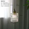 Lámpara colgante de cristal de color estilo nórdico japonés, iluminación artística creativa y única para bar, pasillo, dormitorio, mesita de noche, lámpara de estilo vintage