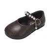Zapatos de Cuero para Niñas 2026 Otoño Nuevo Estilo Coreano Zapatos de Princesa con Pedrería Suela Suave para Niñas Pequeñas Zapatos Individuales de Boca Baja para Exportación
