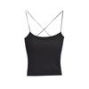 Camisola para mujer, estilo Spice Girl, con espalda cruzada, sexy, con cordones, supercorta, con almohadilla en el pecho