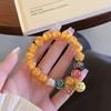Templo mismo estilo recuerdo turístico pulsera de esmalte color gris fragante colección pulsera de bestia dorada estilo étnico retro artístico para mujeres