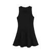 Ropa de Mujer Transfronteriza 2026 Moda Europea y Americana Versátil Ajustado Vestido sin Mangas con Decoración de Lazo para Mujer C85037