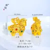 Chaveiro Puzuo Cavalo Auspicioso com Filigrana Oca Dourada, Retenção Forte de Cor, Novo Estilo Chinês Dinastia Tang, Estilo Nacional, Acessório de Bolsa para Mulheres
