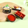 Miniatura Bandeja Jantar Prato Wok Tableware Comida Play House Props diy Mini Doll House Cozinha Cena Matching