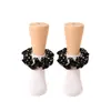 Nuevos Calcetines de Algodón para Niñas Estilo Princesa con Lunares y Encaje en Colores Dulces Calcetines de Encaje para Bebé Venta al por Mayor Múltiples Colores Disponibles