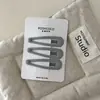 Conjunto de 3 peças~ Presilhas laterais revestidas de borracha na cor creme, presilhas BB, presilhas para franja, presilhas de cabelo para fios soltos, doces acessórios de cabelo
