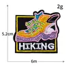 Tendencia de moda serie de zapatillas de lona con polea de monopatín logo bordado por computadora parche de tela bordado de dibujos animados insignia para ropa