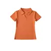 Camiseta Feminina Manga Curta Gola Polo Estilo Europeu e Americano Garota Picante, Curta de Verão Novo Modelo, Slim Fit, Versátil, Top Curto de Cintura Alta