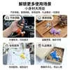 Huayang colgante personalizable de pony de cuero "Hazte Rico Pronto" decoración para llavero DIY accesorio de PU llavero al por mayor