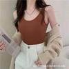 Chaleco térmico de bucle, ropa interior de forro polar con almohadilla para el pecho, interior suave, estilo coreano, camiseta sin mangas