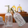 Botella de Gel Hidroalcohólico Estilo Europeo Botella Creativa de Champú Botella Vacía Vidrio de Gama Alta Tipo Pulsador Botella para Subenvasar Gel de Ducha