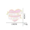 Broche Criativo Série Carta de Amor Desenho Animado Personalizado Versátil para Roupas Mochilas Acessórios Pin Emblema de Liga