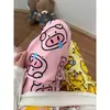 Calça Casual de Verão Nova, Soltinha para Meninas, com Design Fofo de Nariz de Porco, Adequada para Relaxar em Casa ou Usar Fora, Estilo Preguiçoso, Calça de Dormir