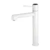 Torneira Criativa Nova Branca Leitoso Simples de Cobre para Lavatório Doméstico Torneira Quente e Fria tipo Bolha para Instalação sob a Bancada