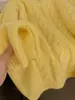 Suéter de Punto Trenzado Color Amarillo Leche Suave para Mujer Otoño Invierno Abrigo Engrosado Estilo Coreano Holgado Estilo Perezoso Top de Punto