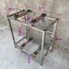 Soporte de Piso para Unidad Exterior de Aire Acondicionado de Acero Inoxidable 304, Estante Apilable de una/dos Capas, Base Elevada para Aire Acondicionado con Disipación de Calor, Soporte Elevado Amortiguador
