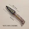 Cuchillo de Piedra Cruda Natural Adornos Obsidiana Ojo de Tigre Piedra Gema Pulida Modelo de Cuchillo sin Filo Atrezzo Fabricante Mayorista