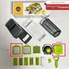 Cortador de Legumes Multifuncional, Máquina de Cortar Legumes, Triturador de Alimentos, Utensílio de Cozinha, Fatiador, Ralador, Triturador