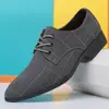 Nuevos Zapatos de Cuero Casual de Negocios para Hombre Estilo Coreano Combinan con Todo Tela Cubierta Transpirables de una Sola Capa Punta Puntiaguda Zapatos Sencillos de Diseñador